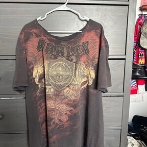 Vintage Harley-Davidson Men's Black Graphic T-Shirt